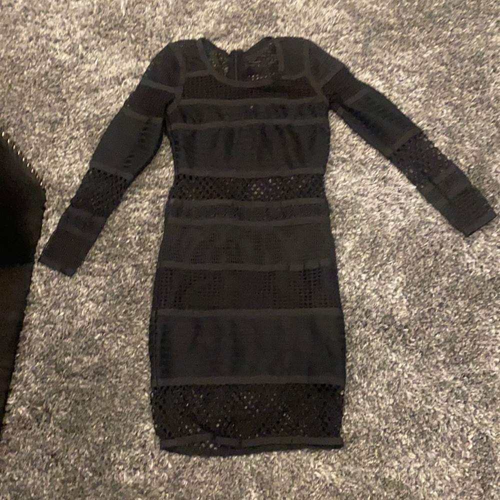 Gold label black dress